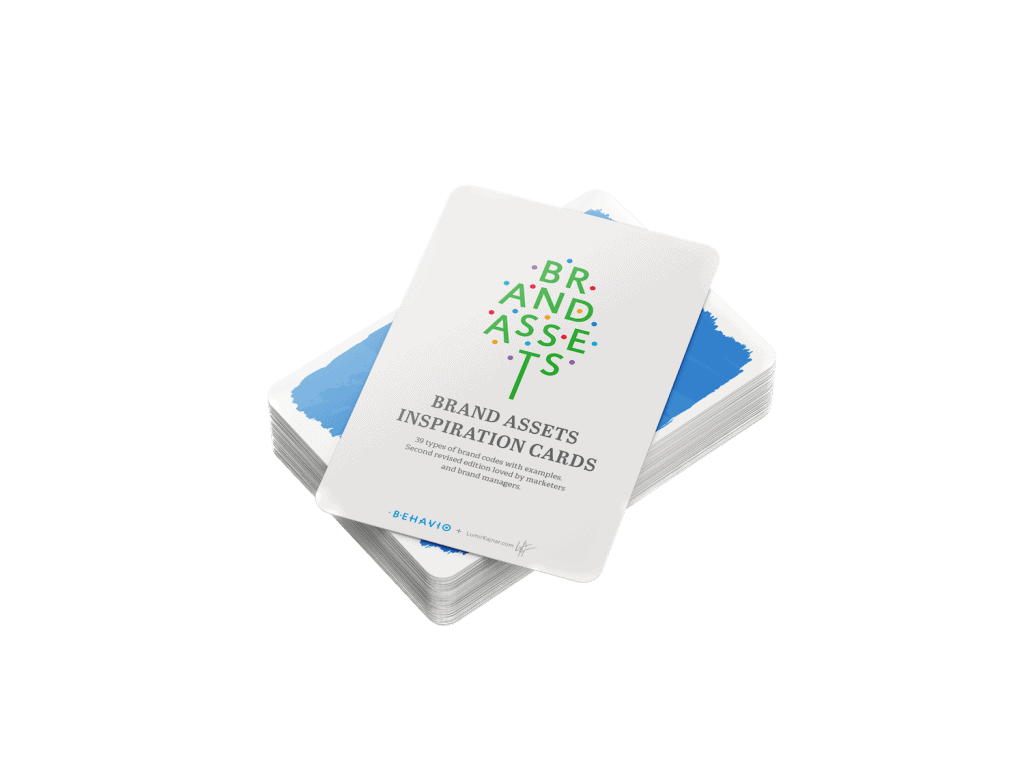 A stack of free Brand Assets cards for every workshop attendee